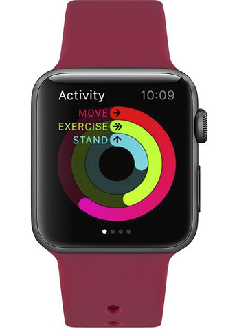 Ремешок Silicone Strap для Apple Watch 42/44 mm Rose Red UWatch (301471941)