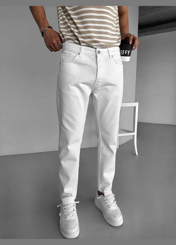 Белые демисезонные зауженные новая коллекция 2025 мом джинсы белые 667 Vital-Textile