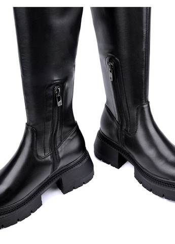 Жіночі Ботфорти 2391-2205 Чорний Шкіра MIRATON (368527712)