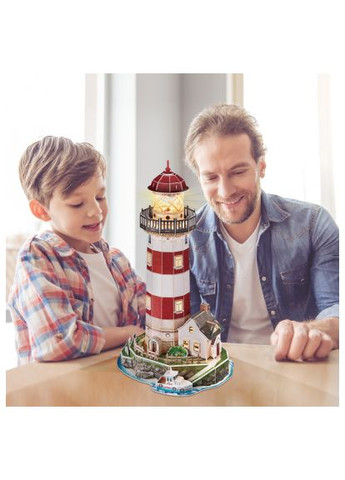 Пазл трехмерный Night edition Маяк с LED-подсветкой (L540h) Cubic Fun тривимірний Night edition Маяк із LED-підсвічуванн (366159488)