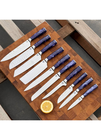 Набір кухонних ножів Kitchen 10в1 Purple Magura (362044974)