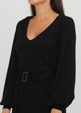 Черное кэжуал платье No Brand однотонное