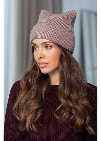 Шапка з вушками, колір Світло-коричневий Fashion (365072278)