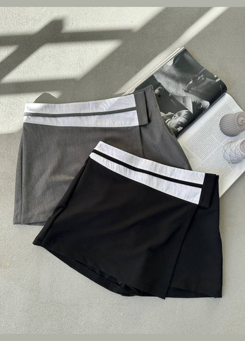 Женская серая стильная юбка-шорты летняя трендовая No Brand спідниця-шорти (293510777)