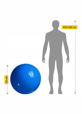 М'яч для фітнесу (фітбол) 65 см масажний AntiBurst Blue 4FIZJO 4fj0616 (292324208)