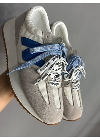 Кроссовки женские 23-23 комбинированные замша с сеткой двойной шнурок серые Hengji серые всесезоны (360938406)