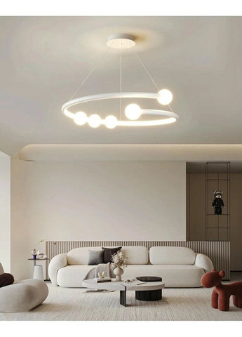 Люстра светодиодная подвесная LED светильник для квартиры на потолок лэд 27560 Белый 25-90х60х60 см. Sunnysky (324396084)