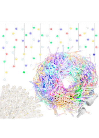Гирлянда бахрома уличная (наружная) 20 м 500 LED + Flash CL0519 Mix Springos (315781189)