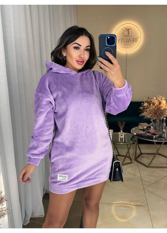 Лавандова повсякденний сукня туніка оверсайз No Brand