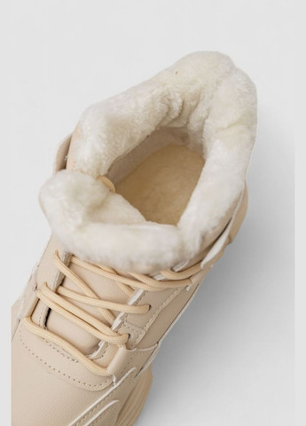 Кроссовки женские зимние на меху Ager Кроссовки бежевые зима (318561233)