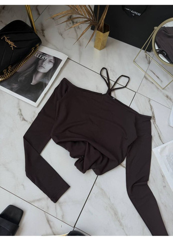 Женский лонгслив с открытыми плечами No Brand (366422595)