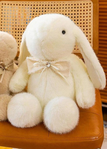 Плюшева іграшка зайчик 45 см з довгими вушками та бантиком My Kigu (371995159)
