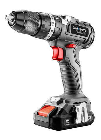 Шурупокрут-дриль акумуляторний Energy+ 18В безщітковий 58Нм 3 швидкості 0-500·0-1700об·хв 1.21кг без АКБ та ЗП Graphite (330032406)