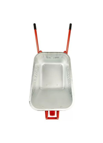 Тачка строительная хозяйственная садовая оцинкованная одноколесная 90 л красная с полиуретановым колесом и усиленно (20004) КВІТКА (298574785)