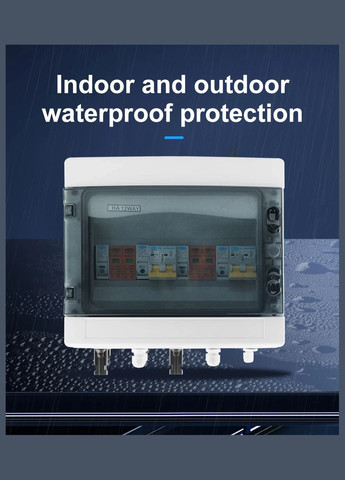 DC захистний щит 40A 600V на 2 MPPT стрінги для автономних сонячних електростанцій Tomzn (341324876)