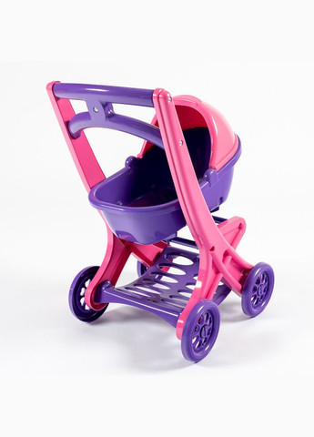 Візок дитячий іграшка для ляльок з люлькою, різнокольоровий,, 445x338x590mm. (0121/02) Doloni (341309571)