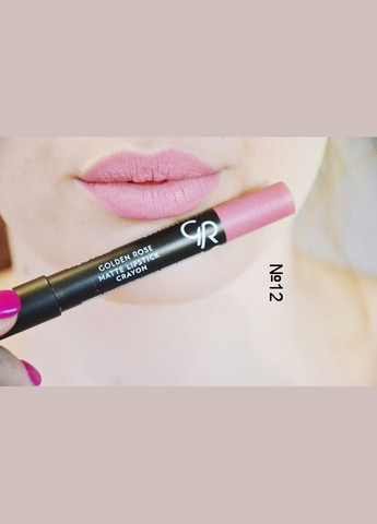 Матова помада-олівець для губ Matte Lipstick Crayon 12 GOLDEN ROSE (302490223)