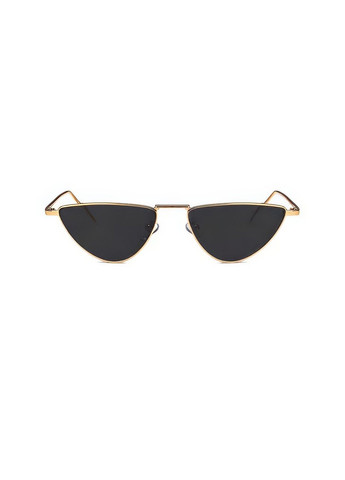 Сонцезахисні окуляри котяче око чорні із золотом No Brand (293510746)