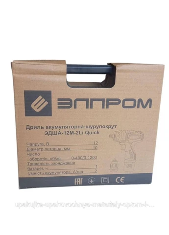 Аккумуляторный шуруповерт ЭДША-12M-2Li Quick Elprom (389124607)