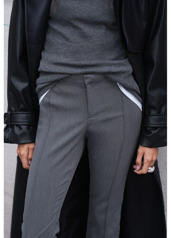 Жіночі елегантні брюки-кльош Н&М (58004) XS Темно-сірі H&M (314952567)