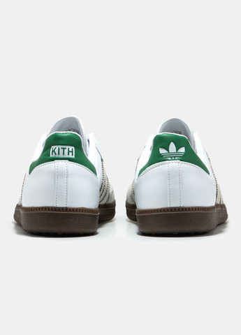Кросівки жіночі і чоловічі Adidas Samba white x KITH | Адідас Самба білі No Brand білі демісезони (315761804)