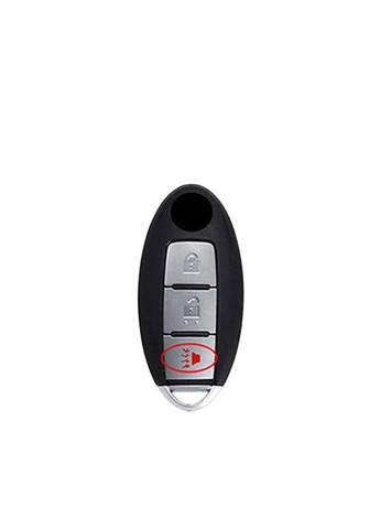 Чехол ключа + золотая окантовка (3 кнопки) TPU Nissan (369611305)