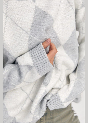 В'язаний жіночий джемпер із ромбами No Brand (314809630)