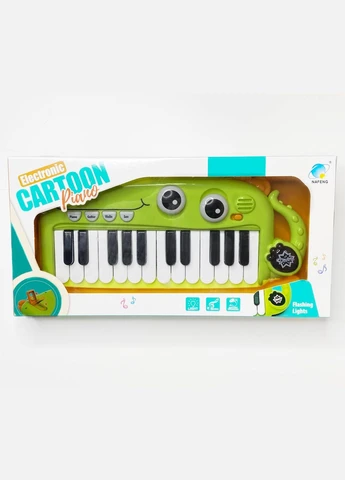 Детский музыкальный синтезатор 884В с подсветкой Салатовый Дино Fun Game (327216577)