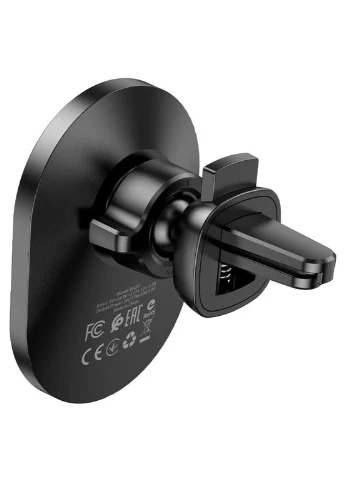 Автотримач для телефона з БЗП magnetic wireless fast charging car holder (6974443385052) Borofone BH201 (372682241)