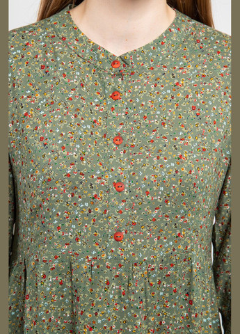 Оливкова (хакі) жіноча сукня із квітковим принтом хакі mktl793-1 Modna KAZKA