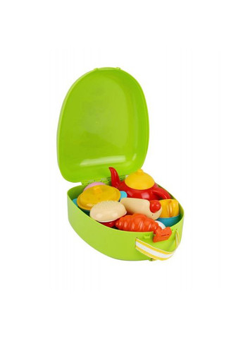 Детский игровой набор продуктов в рюкзаке с посудой для пикника от 3 лет полезные игрушки для кухни ТехноК (368759107)