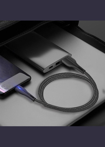 Кабель USB - USB Type-C (M/M), PVC + Led, 2.4 А, 1 м, Black (CW-CBUC034-BK) Colorway (336958123)