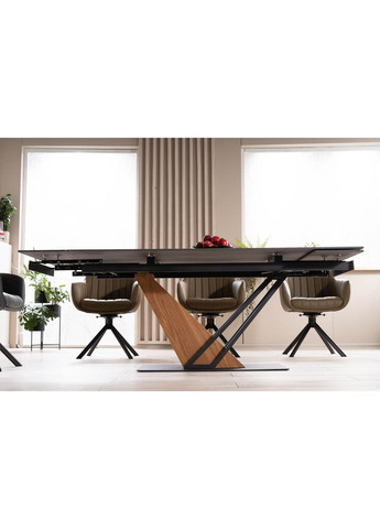 Стіл обідній розкладний GENESIS 180(240)*90 чорний/чорний/ясень GENESISCCJ180 Signal (372178596)