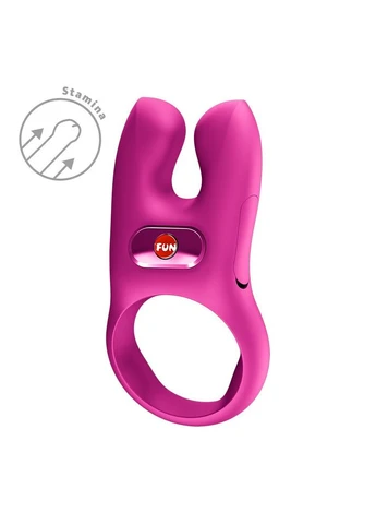 Ерекційне віброкільце з подвійною стимуляцією клітора NŌS CLASSIC Magenta, 2 мотори Fun Factory (388405132)