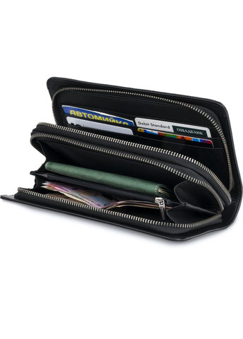 Чоловічий клатч із натуральної шкіри барсетка з ремінцем на руку 14657 Чорний Vintage (302008016)