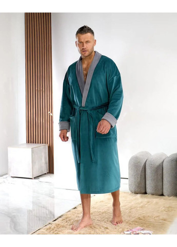 Халат велюровий чоловічий довгий домашній No Brand халат (370439020)
