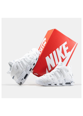 Белые демисезонные кроссовки мужские Nike Uptempo White