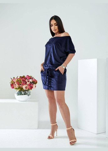 Темно-синее спортивное, повседневный, кэжуал, вечернее женское платье на одно плечо No Brand