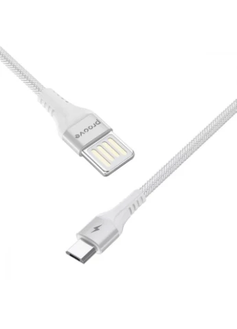 Кабель Double Way Weft Micro USB 2.4A (1m) white (CCDW20001302) (40877) Proove (337348746)