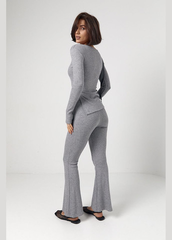 Костюм зі штанами клеш та кофтиною на гудзиках Lurex (317618555)