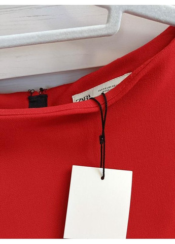 Красное облегающее платье меди zw collection Zara