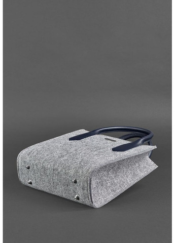 Фетрова жіноча сумка-кроссбоді Blackwood з шкіряними синіми вставками BlankNote (348359215)