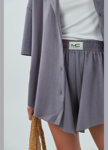 Трикотажний костюм з шортами та сорочкою Lurex (339433446)