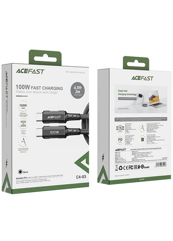 Дата кабель C4-03 USB-C to USB-C 100W aluminum alloy (2m) Acefast (291881607)