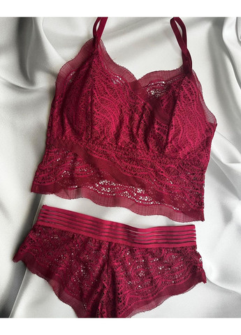 Блакитний демісезонний ажурний комплект нижньої білизни No Brand