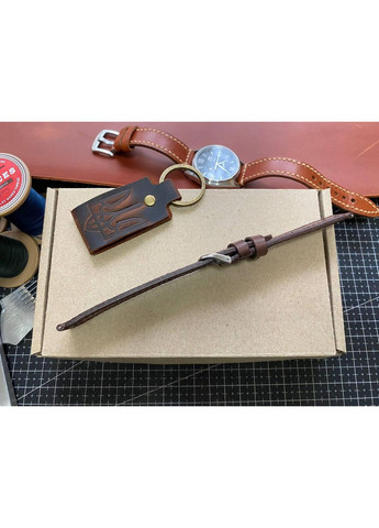 Кожаный ремешок 19 мм. для Часов Ручной Работы по Натуральной Коже Коричневый Цвет Azteca No Brand (356508811)