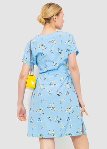 Блакитна сукня софт з принтом, колір сіро-блакитний, Ager