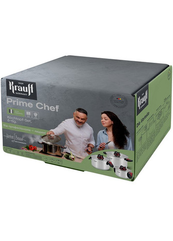 Набір каструль Prime Chef 6 пр. (26-303-017) Krauff (364872223)