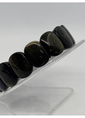 Браслет из золотистого обсидиана 14*18 мм 18,8 см Черный (12685) No Brand (356109191)