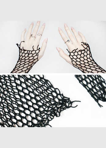 Черный лонгслив сетка на длинный рукав капроновый эластичный легкий порванный унисекс готика стиль фэнтези альт винтаж киберпанк No Brand (346124850)